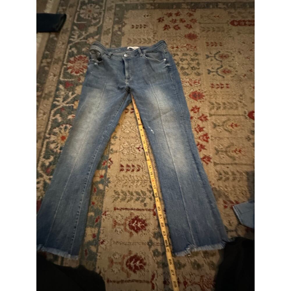 DL1961 Women's Blue Lara Instasculpt Cropped Flare Jeans Size 30 - Picture 7 of 13